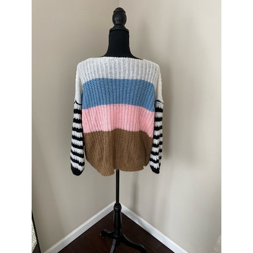 Multi Colored Loose Sweater - Picture 3 of 4